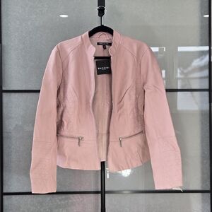 Baccini Women's Pink Leather Jacket